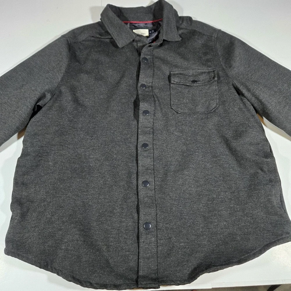 Civil‎ Society Bennett Knit Shirt Jacket, Color Dark Heather Gray, Size XLarge